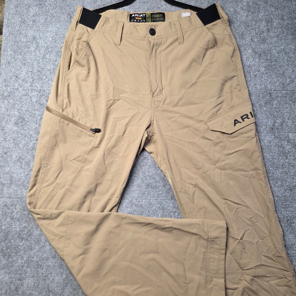 Ariat Rebar M5 Work Flow Ultralight Pants Khaki 32x31 Straight Leg Comfort